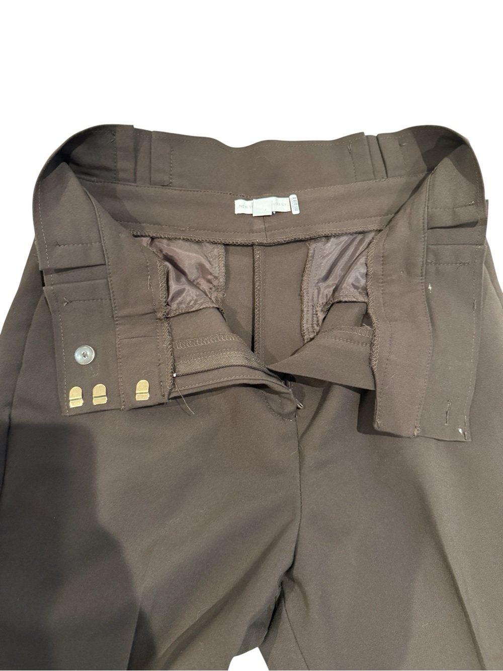 New York & Company High-Waisted Tailored Trousers in Chocolate Brown - Picture 7 of 10